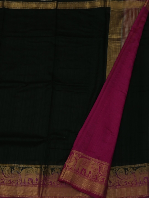 

Pothys Black Woven Design Jute Silk Saree