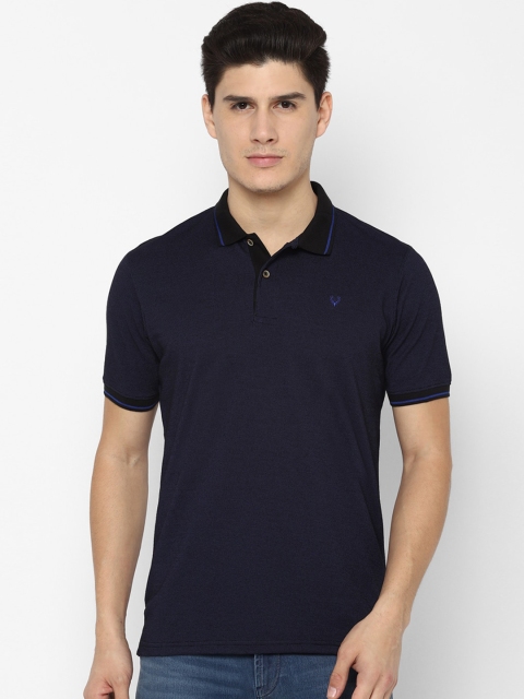 

Allen Solly Men Navy Blue Solid Polo Collar T-shirt