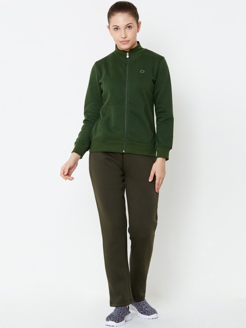 

Sweet Dreams Women Green Solid Tracksuit