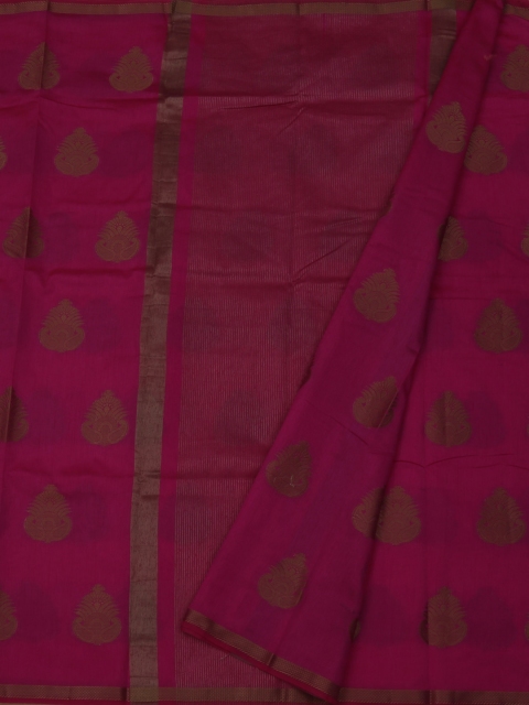 

Pothys Magenta Woven Design Jute Silk Saree