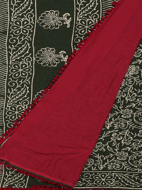 

Pothys Green Printed Pure Cotton Saree