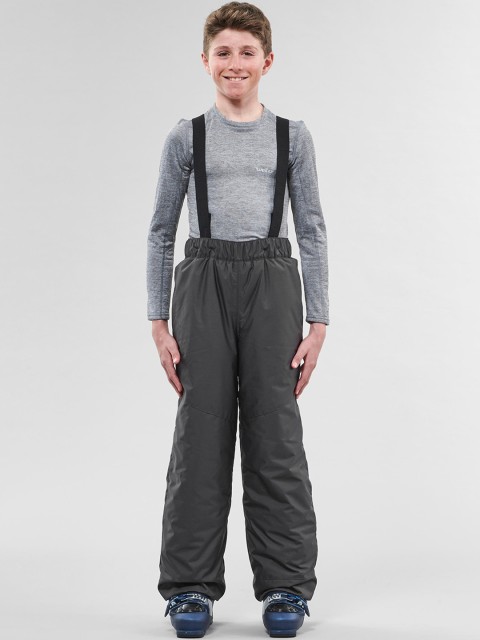 

WEDZE By Decathlon Unisex Kids Grey Peg Leg Regular Fit Solid Regular Trousers
