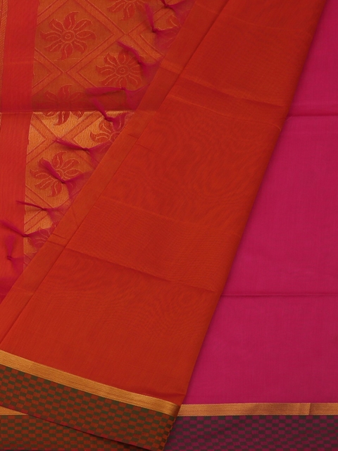 

Pothys Pink Woven Design Silk Cotton Saree