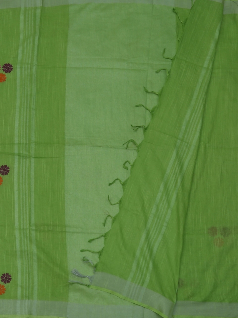 

Pothys Green Woven Design Linen Blend Saree