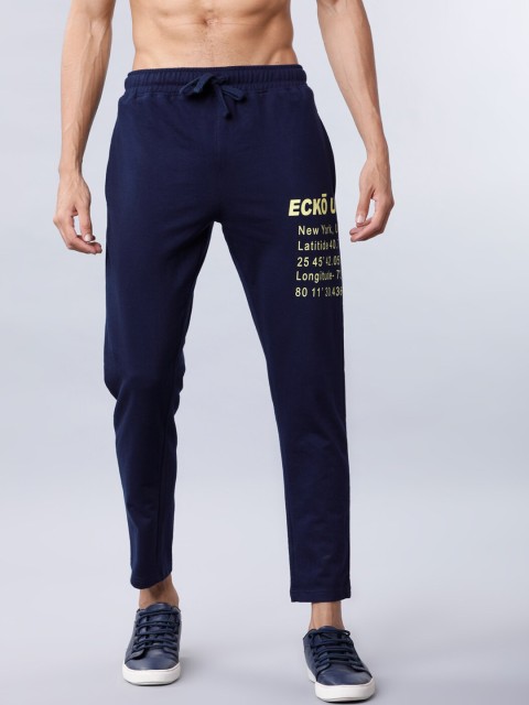 

Ecko Unltd Men Navy Blue Solid Slim Fit Track Pants