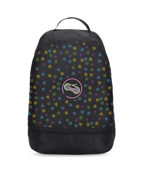 

Bewakoof Unisex Black & Blue Printed Backpack