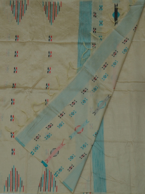 

Pothys Cream-Coloured Woven Design Jute Silk Saree