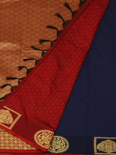 

Pothys Navy Blue & Red Art Silk Woven Design Saree