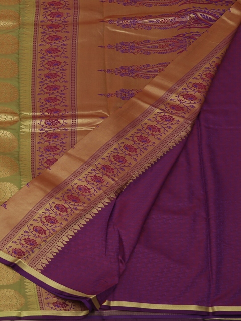 

Pothys Green & Purple Art Silk Woven Design Saree