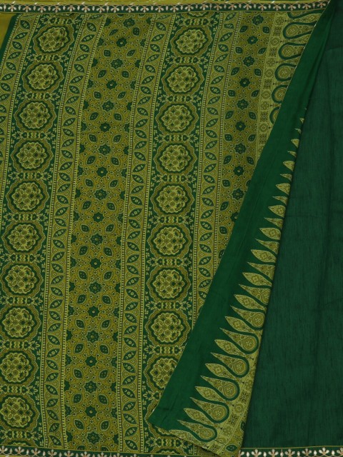 

Pothys Green Printed Poly Georgette Saree