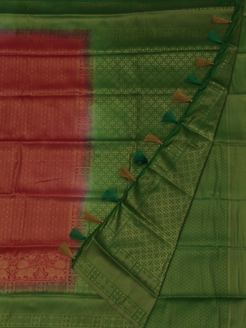 

Pothys Red & Green Jute Silk Woven Design Saree