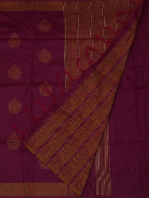 

Pothys Violet Woven Design Jute Silk Saree