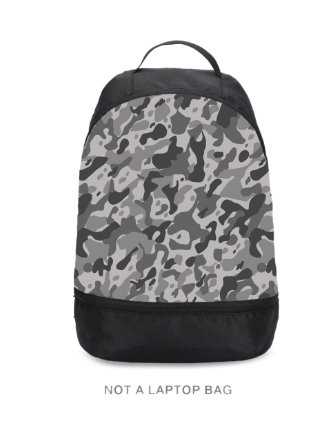 

Bewakoof Unisex Black & Grey Camouflage Backpack