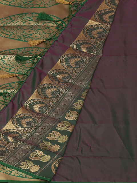 

Pothys Pink Solid Art Silk Saree