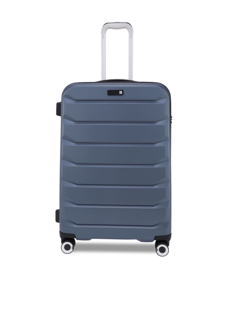 

IT luggage Unisex Blue Hard-Sided Expandable Medium Trolley Suitcase