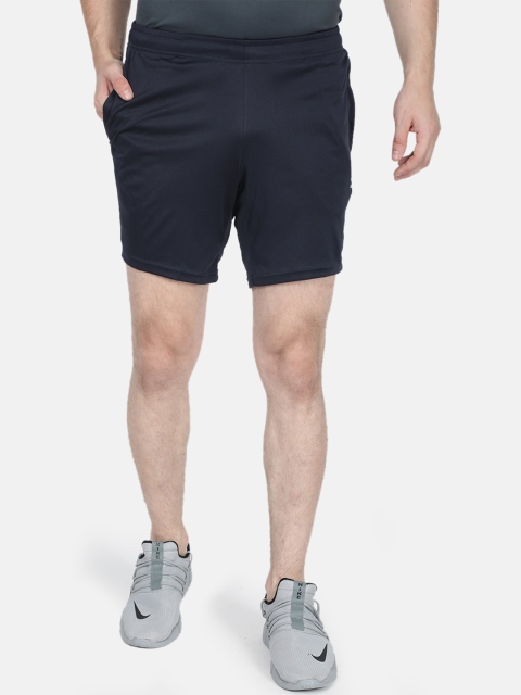 

rock.it Men Navy Blue Solid Regular Fit Sports Shorts