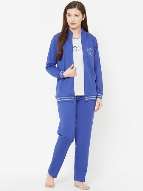 

Juliet Women Blue Printed Night Suit