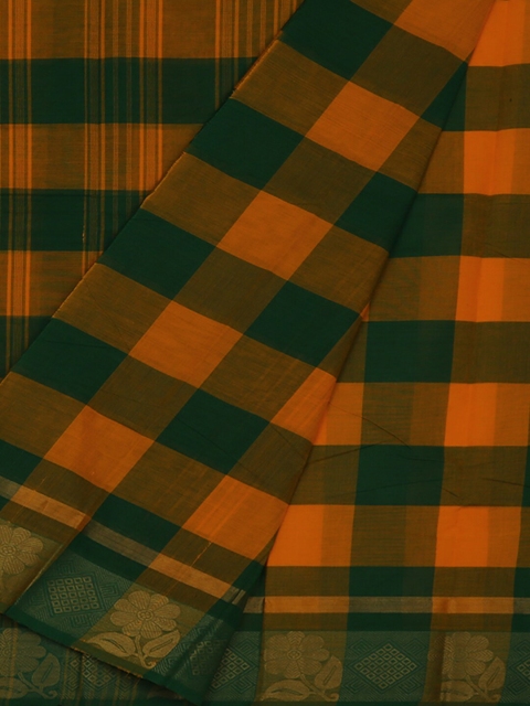 

Pothys Multicoloured Checked Pure Cotton Saree, Multi