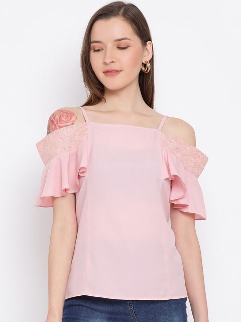 

ALL WAYS YOU Women Pink Solid Top