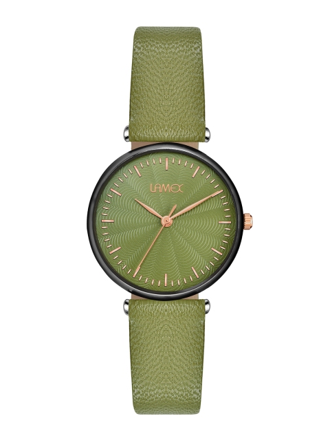 

LAMEX Women Green Analogue Watch