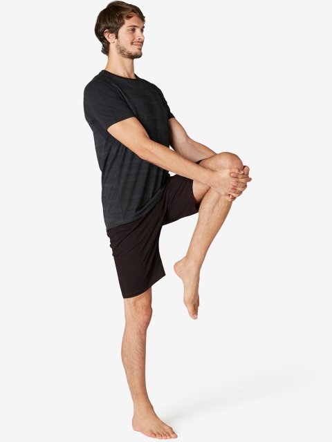 

NYAMBA By Decathlon Men Black Solid Regular Fit Shorts
