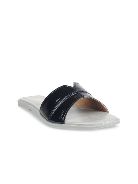 

STEPpings Women Black Solid Open Toe Flats