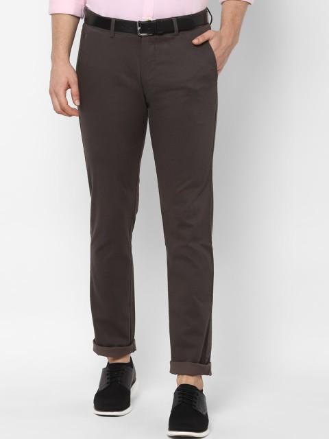 

Allen Solly Men Brown Original Slim Fit Solid Regular Trousers