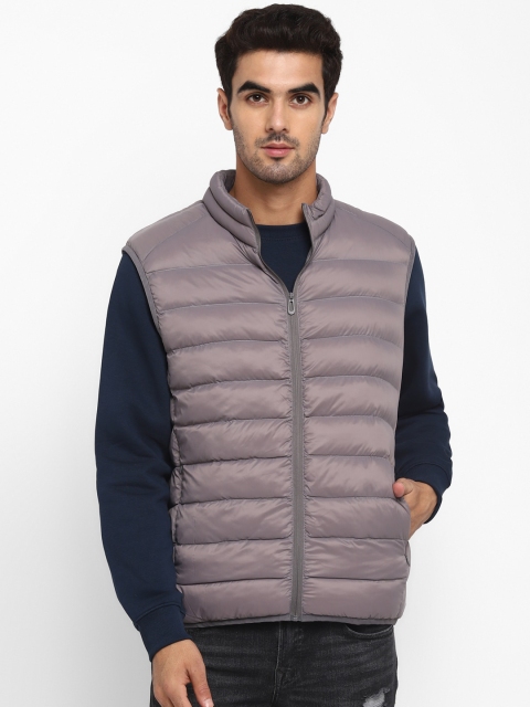

METTLE Men Grey Solid Puffer Jacket