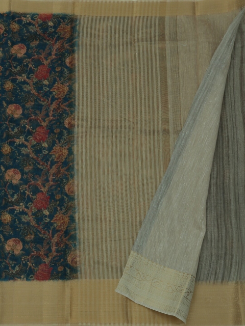 

Pothys Navy Blue Woven Design Linen Blend Saree