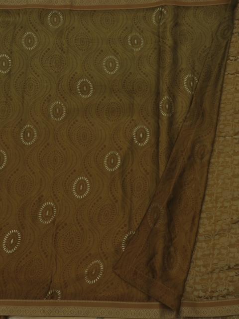 

Pothys Mustard & Gold-Toned Poly Georgette Woven Design Saree