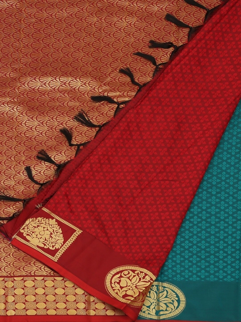 

Pothys Green & Red Art Silk Woven Design Saree