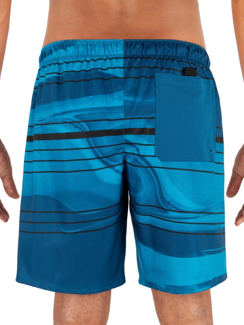 

OLAIAN By Decathlon Men Blue Striped Surfing Shorts
