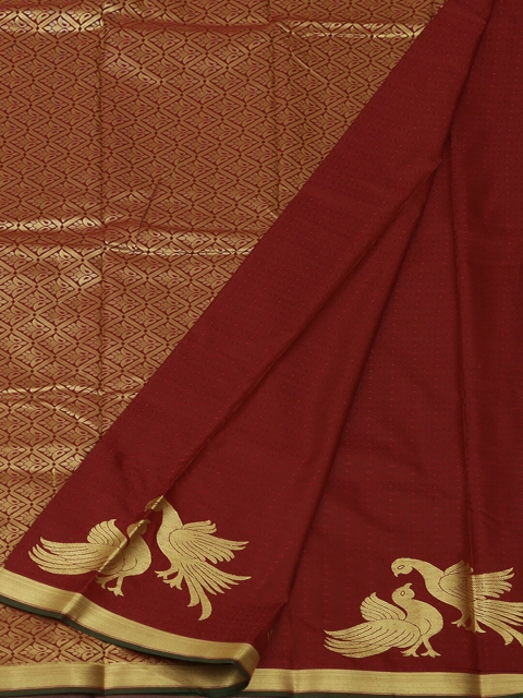 

Pothys Blue & Maroon Art Silk Woven Design Saree