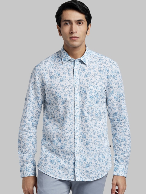 

Parx Men Blue & White Regular Fit Printed Casual Shirt