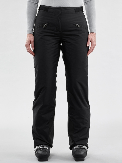 

WEDZE By Decathlon Women Black Flared Solid Regular Trousers