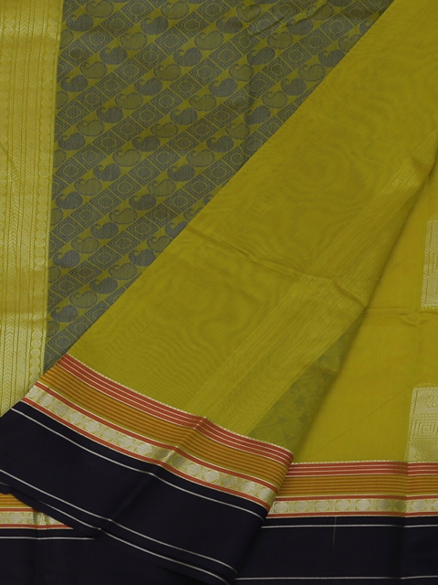 

Pothys Olive Green Woven Design Silk Cotton Saree