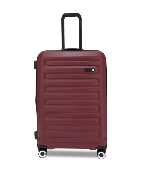 

IT luggage Unisex Pack of 2 Maroon Textured Trolley Bags
