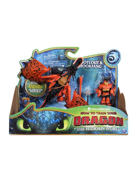 

HOW TO TRAIN YOUR DRAGON Boys Orange Dragon & Viking Action Figure