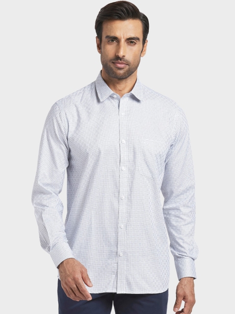 

ColorPlus Men Blue & White Regular Fit Printed Casual Shirt