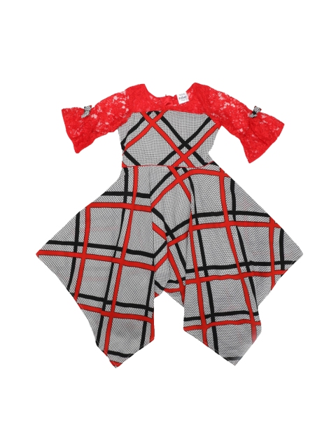 

Doodle Girls Grey Checked Fit and Flare Dress