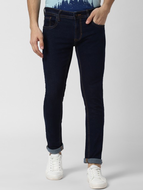 

Peter England Casuals Men Navy Blue Skinny Fit Mid-Rise Clean Look Jeans