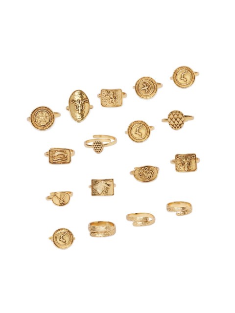 

Masaba Women Set Of 20 Gold-Plated Winter Is Here Finger Ring