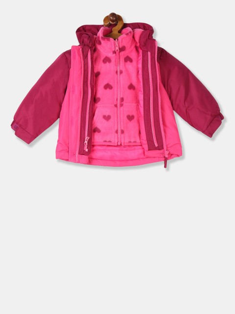 

The Childrens Place Girls Pink Printed Padded Jacket