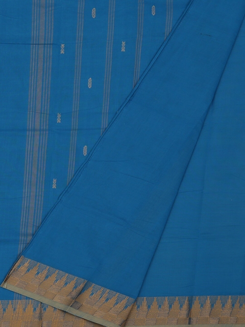 

Pothys Blue Woven Design Pure Cotton Saree