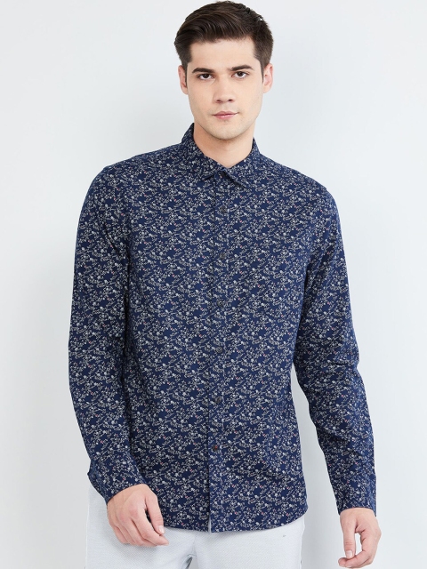 

max Men Blue Regular Fit Printed Casual Shirt