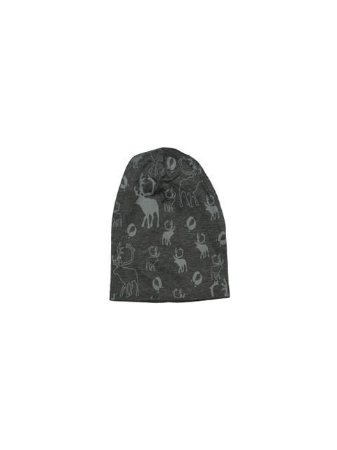 

Bunnywave Unisex Grey Printed Beanie