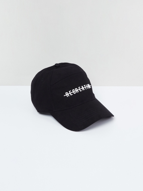 

max Boys Black & White Printed Baseball Cap