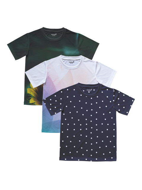 

mezmoda Girls Pack Of 3 Printed T-shirts, Blue