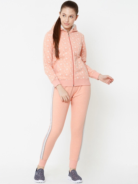 

Sweet Dreams Women Orange & White Printed Loungewear Tracksuit