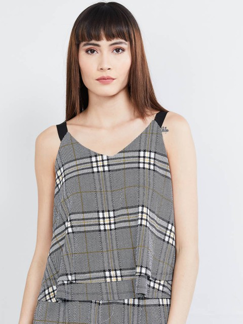 

max Women Multicoloured Checked Top, Multi